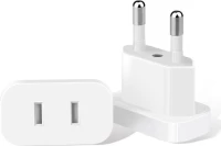 Powertech Αντάπτορας Πρίζας Us Σε Eu Pt-927, Με Ασφάλεια, 4.8Mm, Λευκός