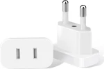 Powertech Αντάπτορας Πρίζας Us Σε Eu Pt-927, Με Ασφάλεια, 4.8Mm, Λευκός