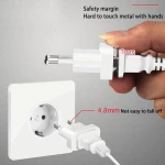 Powertech Αντάπτορας Πρίζας Us Σε Eu Pt-927, Με Ασφάλεια, 4.8Mm, Λευκός