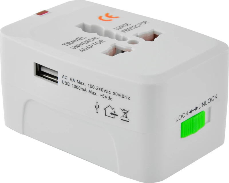 Lamtech Travel Adapter with USB