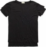 The Project Garments Silk Blend Double Layer Crew Neck T-shirt Black