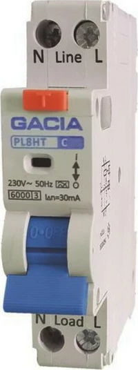 Gacia Ρελέ Ράγας Διαρροής 16A 6KA 30mA 1+N Type AC 500-43532
