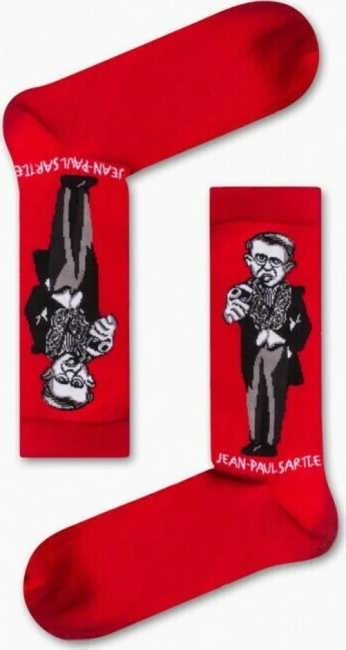 ΚVtex Socks άλτσες γυναικείες με φιλόσοφο - Κόκκινο