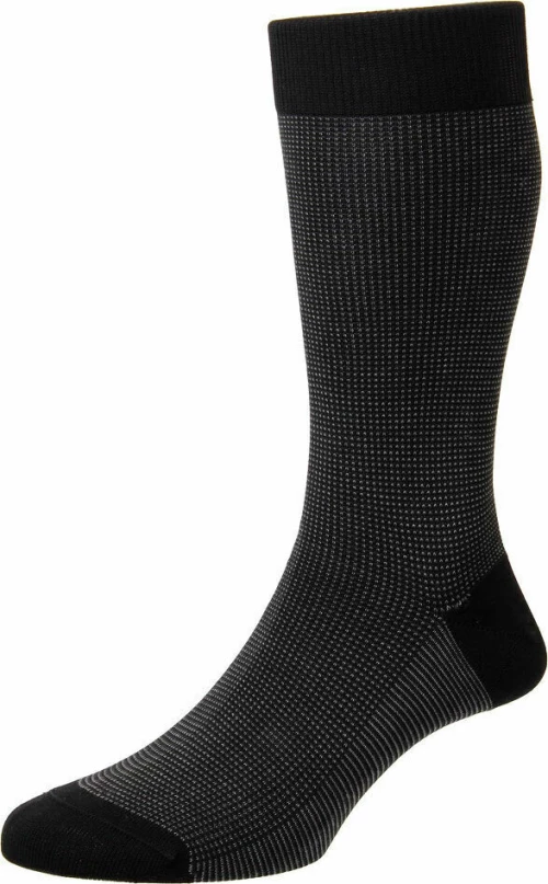 Pantherella Socks Tewkesbury Birdseye Black