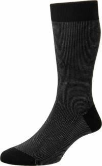 Pantherella Socks Tewkesbury Birdseye Black