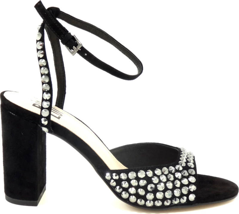 Πέδιλα suede με strass BIBI LOU Μαύρο Γυναίκα Πέδιλα 694Z30VK