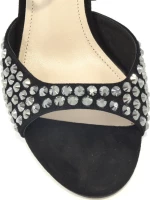 Πέδιλα suede με strass BIBI LOU Μαύρο Γυναίκα Πέδιλα 694Z30VK