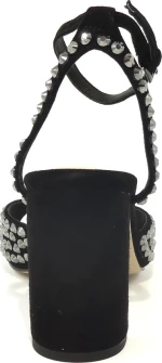 Πέδιλα suede με strass BIBI LOU Μαύρο Γυναίκα Πέδιλα 694Z30VK