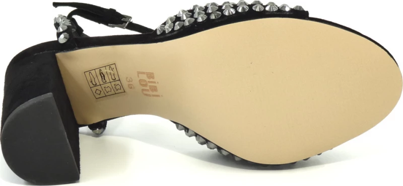 Πέδιλα suede με strass BIBI LOU Μαύρο Γυναίκα Πέδιλα 694Z30VK