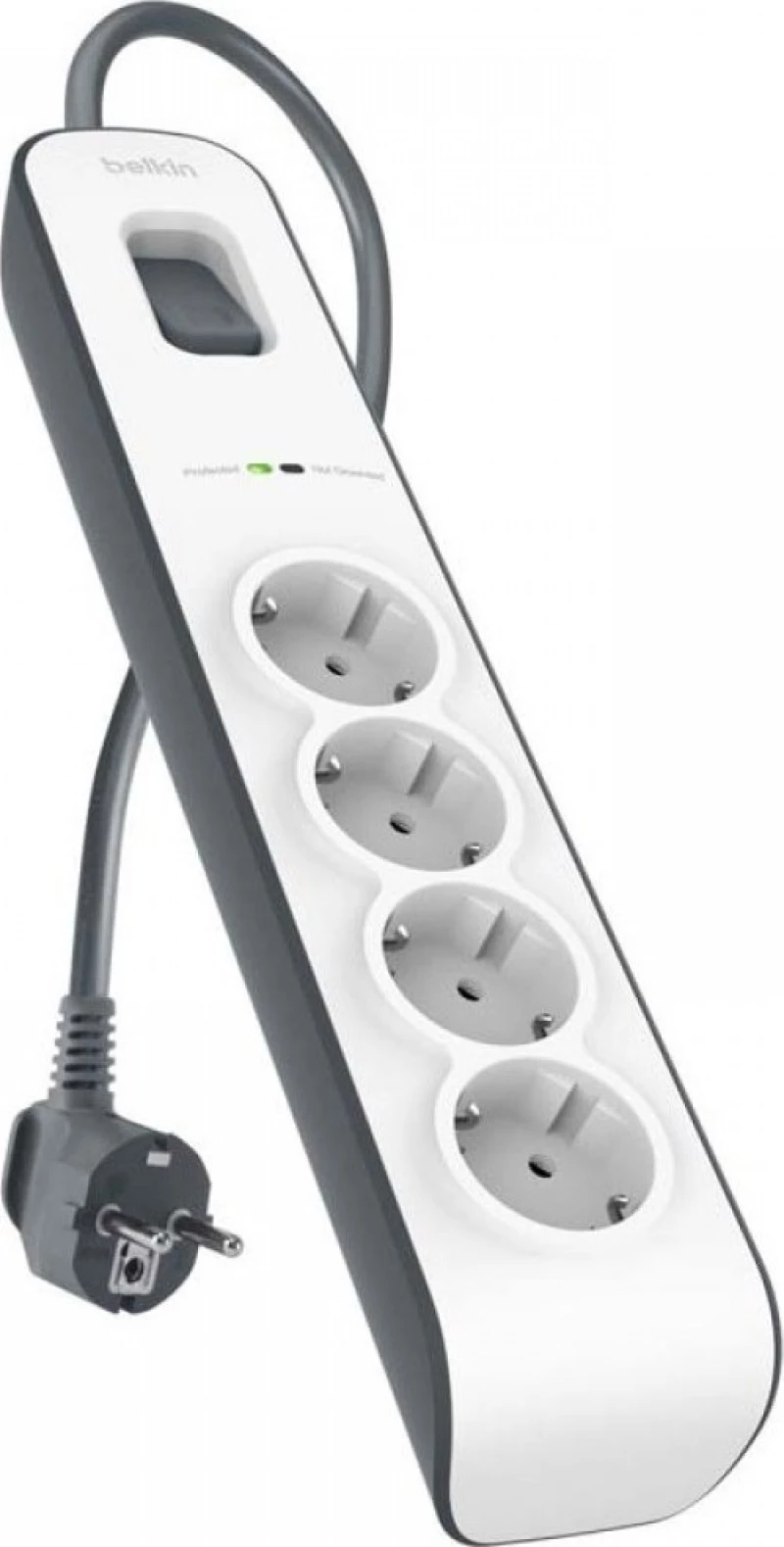 Belkin Πολύπριζο Ασφαλείας 4 Θέσεων με μήκος καλωδίου 2m