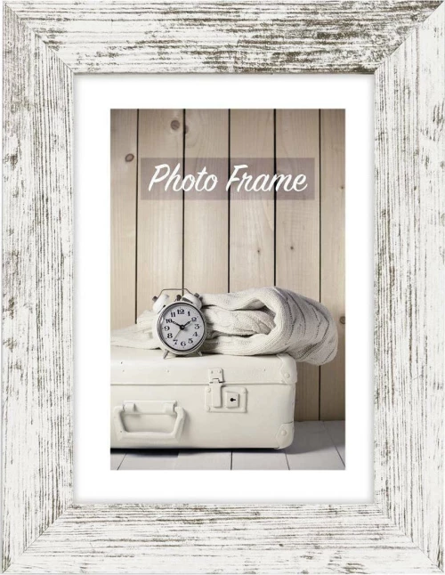 Zep Nelson 6 White/Brown 30X40 Wood Frame V21346
