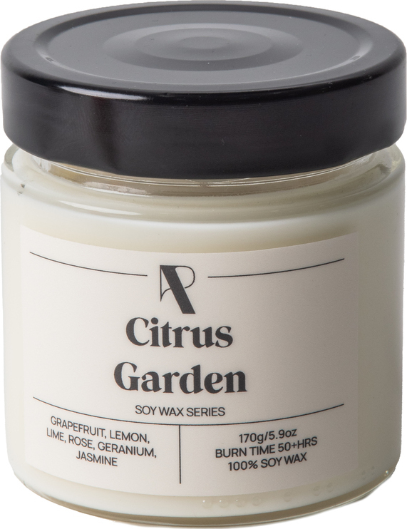 Soy Wax Series: Citrus Garden - 170g - Φυτικό Κερί Σόγιας σε βάζο