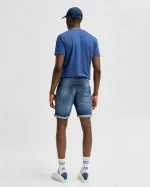 Selected 674 Organic Cotton βερμούδα τζιν 16079616-Dark Blue Denim