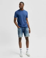 Selected 674 Organic Cotton βερμούδα τζιν 16079616-Dark Blue Denim