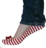 Μπαλαρίνα γυναικεία Footzyfolds Red stripper rolls