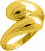 Δαχτυλίδι Twist επίχρυσο