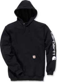 Carhartt sleeve logo hooded sweatshirt black
