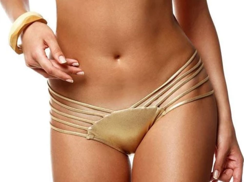 Μαγιό Bluepoint Bikini Κανονικό Με Ανοίγματα 606511-40 - Χρυσό
