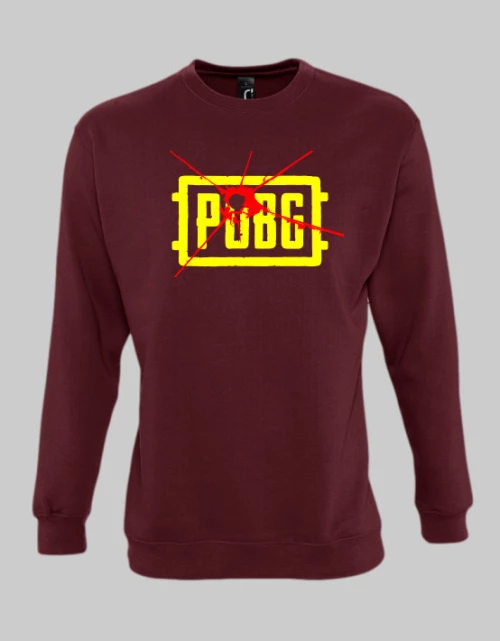 PUBG logo sweatshirt - BURGUNDY