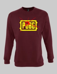 PUBG logo sweatshirt - BURGUNDY