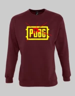 PUBG logo sweatshirt - BURGUNDY