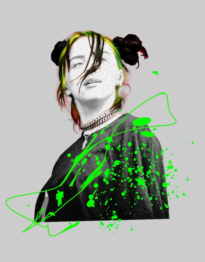 BILLIE EILISH Plus sweatshirt - BLACK