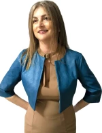 Δερμάτινο μπολερό Rinascimento Πετρόλ
