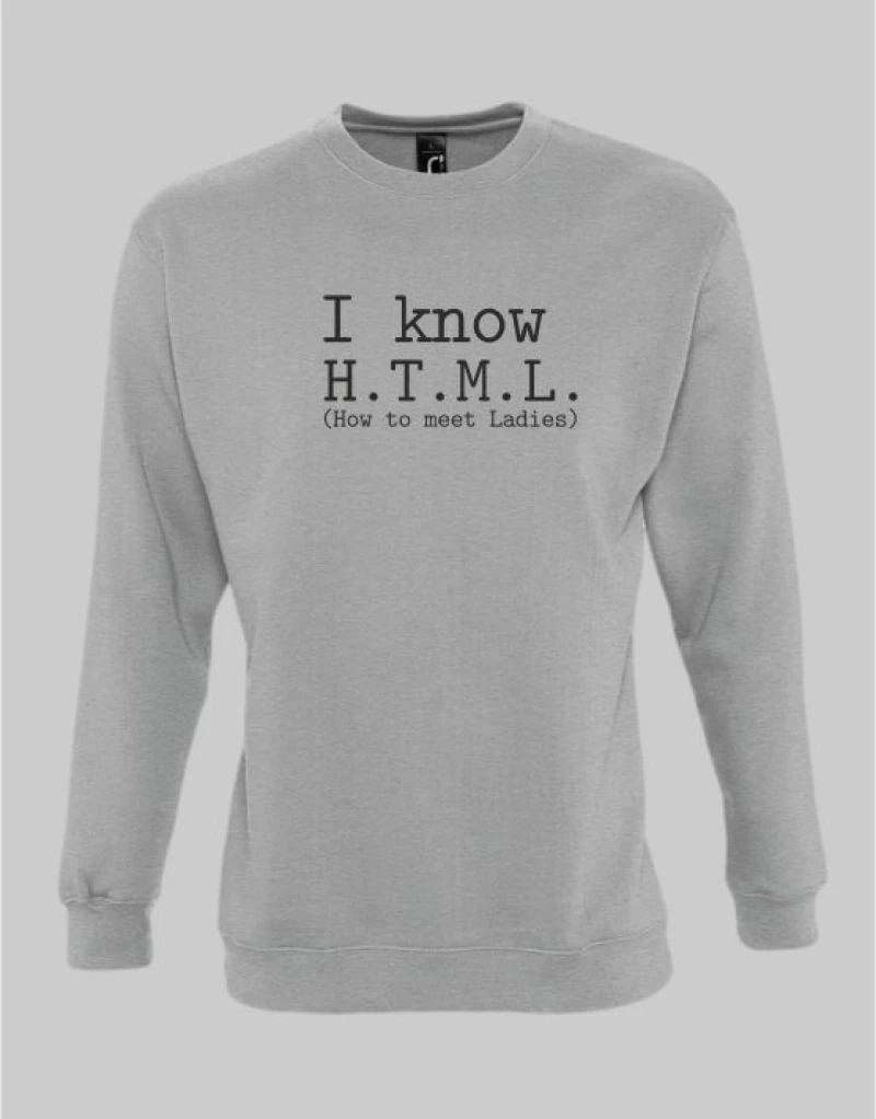 I know HTML Sweatshirt - BLACK