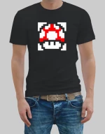 Super Mario Mushroom T-shirt - BLACK