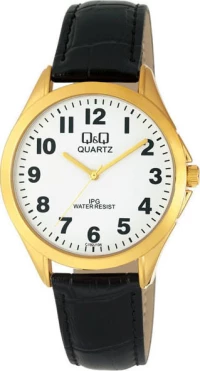 Q&Q C192J104Y Black Leather Strap