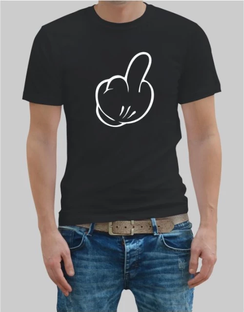 Mickey Mouse Finger t-shirt - BLACK