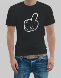 Mickey Mouse Finger t-shirt - BLACK