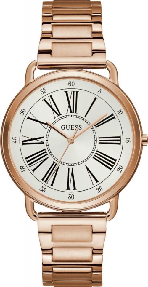 Guess Guess Γυναικείο Ρολόι Μρασελέ Ρόζ Χρυσό W1149L3