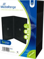 Mediarange Dvd Case For 2 Discs 14Mm 5-Pack Black Box30-2