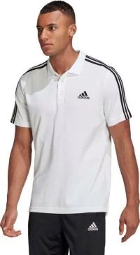 Adidas Essentials Pique Small Logo 3-Stripes Polo Shirt - GK9138