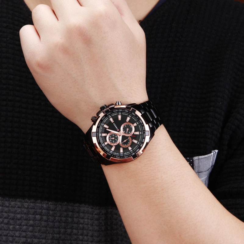 Curren 8023 Black / Gold