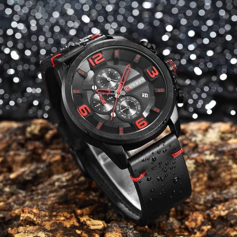 Ανδρικό Ρολόι Curren 8288 με χρονογράφους Black