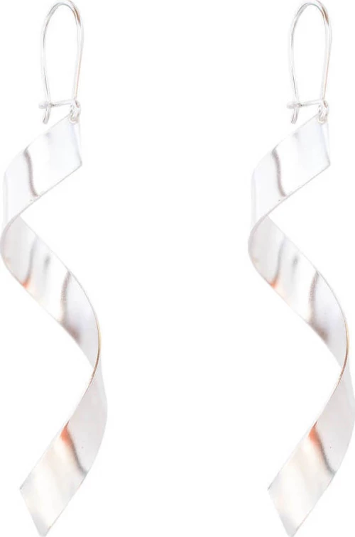 Μοντέρνα ασημένια σκουλαρίκια