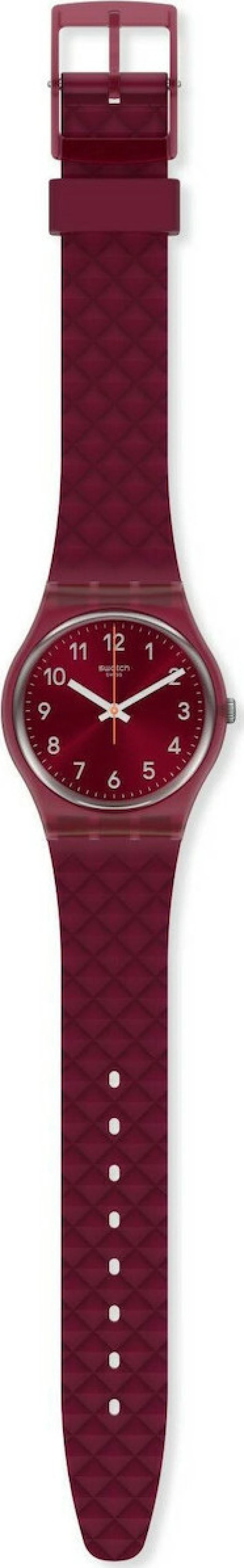 Swatch Rednel Gr184 Red Silicone Strap