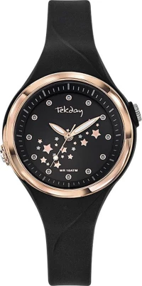 TEKDAY 654678 Black Rubber Strap