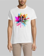 TIK TOK T-shirt splash - WHITE