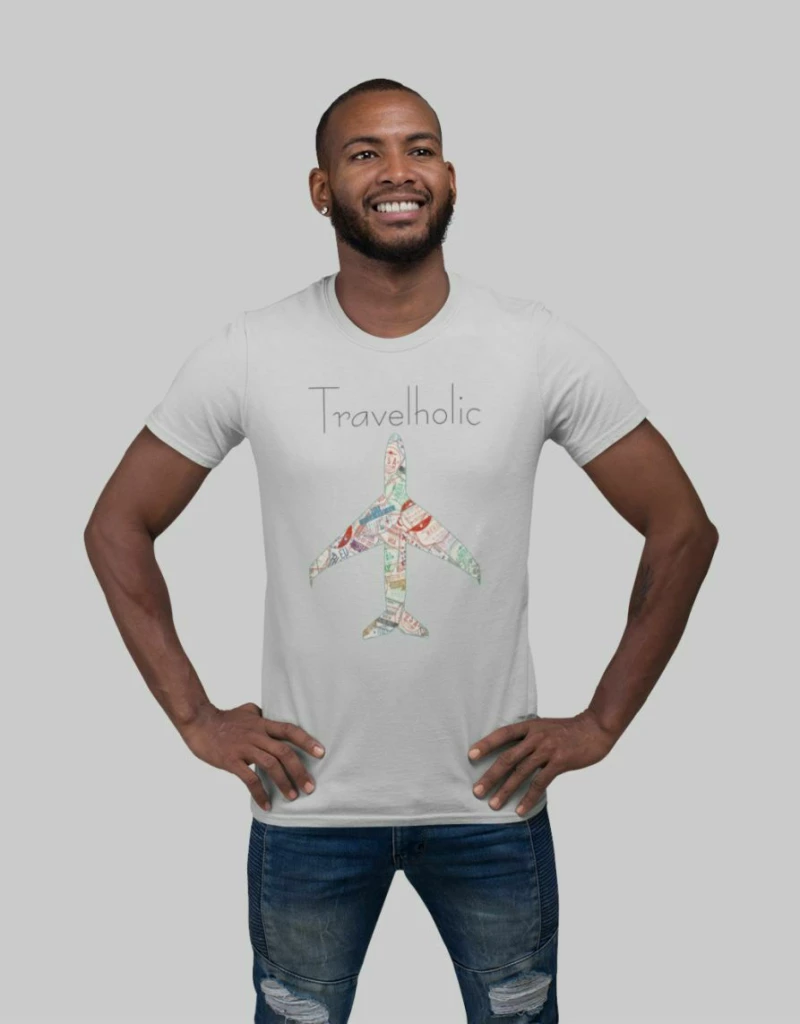 Travelholic t-shirt - BLACK