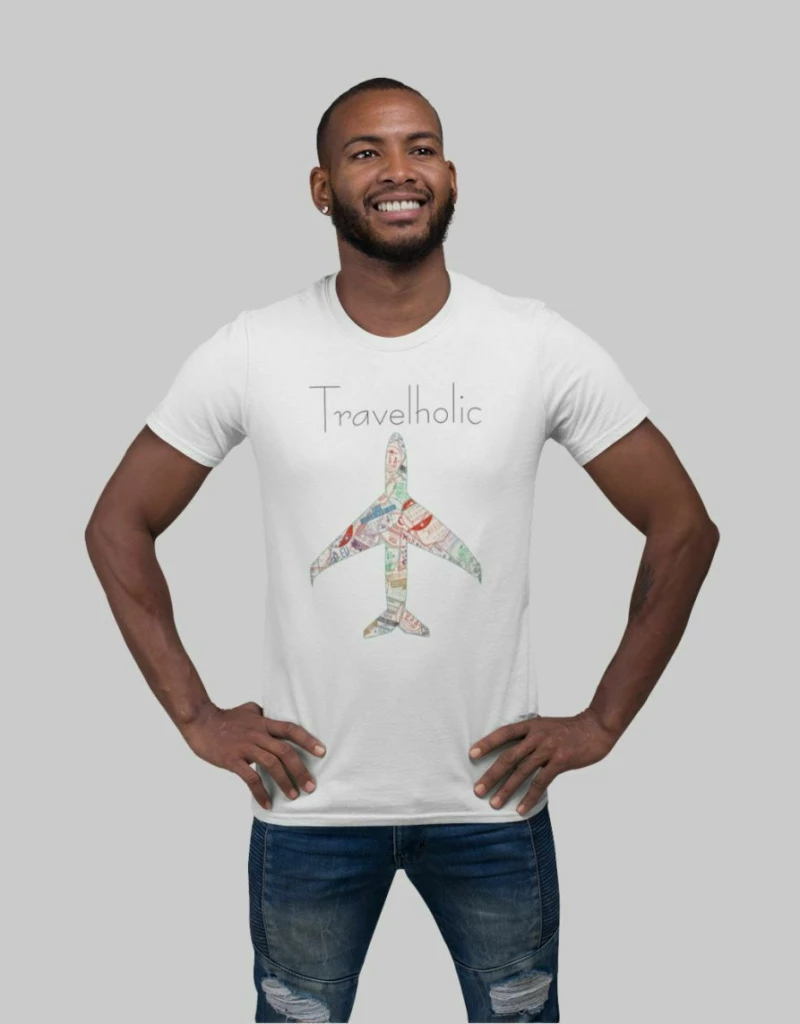 Travelholic t-shirt - BLACK