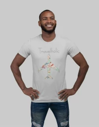 Travelholic t-shirt - GREY MELANGE