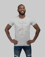 Travelholic t-shirt - GREY MELANGE
