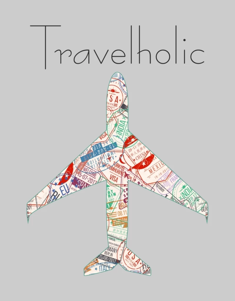Travelholic t-shirt - WHITE