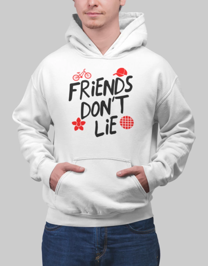 Friends Don't Lie Hoodie - WHITE