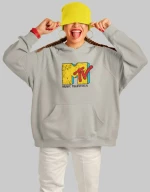 MTV Φούτερ με κουκούλα W - WHITE