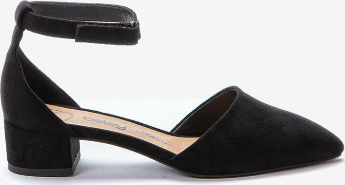 Suede Μπαλαρίνες Μυτερές Betsy 917006/04-02 Μαύρο