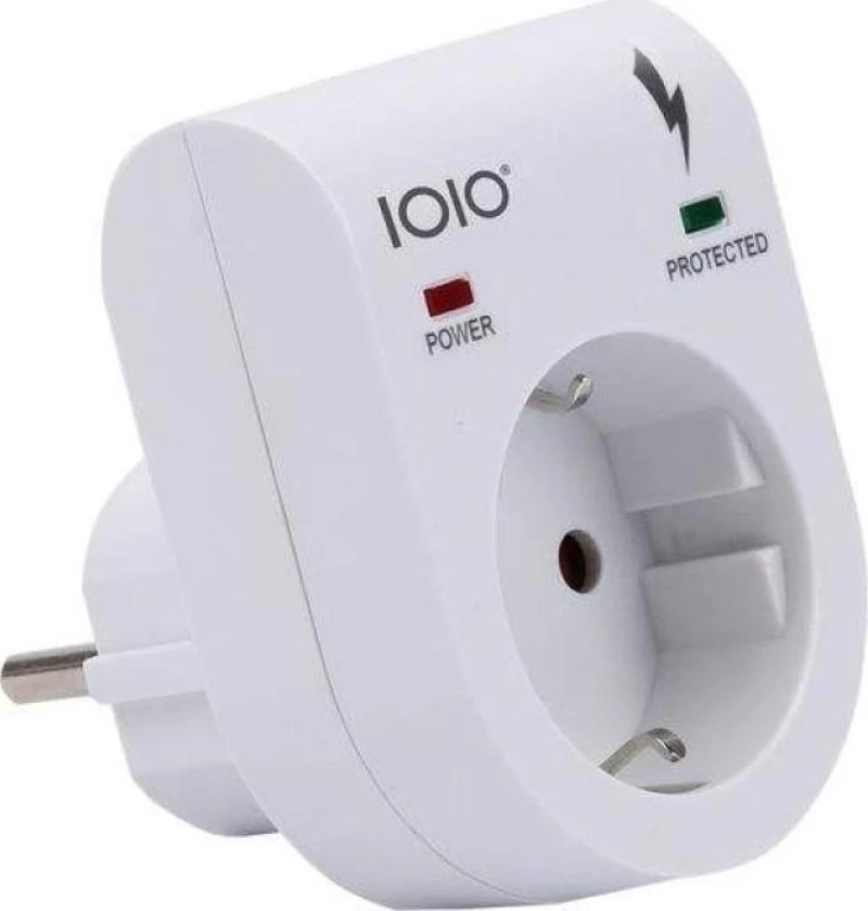 Olympia Ioio Sd 2100S Λευκή Μονή Πρίζα Με Προστασία Υπέρτασης